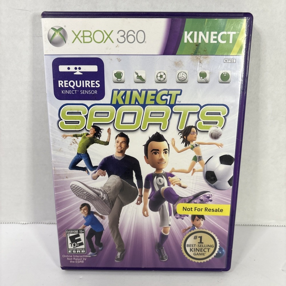 Kinect Sports Xbox 360 Game Microsoft Rare Not For Resale NTSC E10+ Bundle Copy